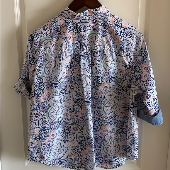 St John’s Bay Pastel Paisley Button Down - Picture 5 of 5